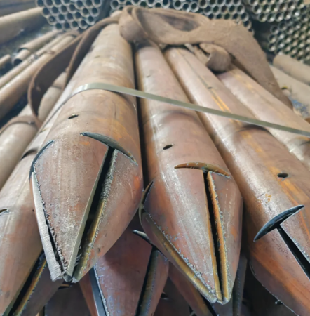 肇庆出尖打孔加工无缝注浆钢花管注浆管厂家
